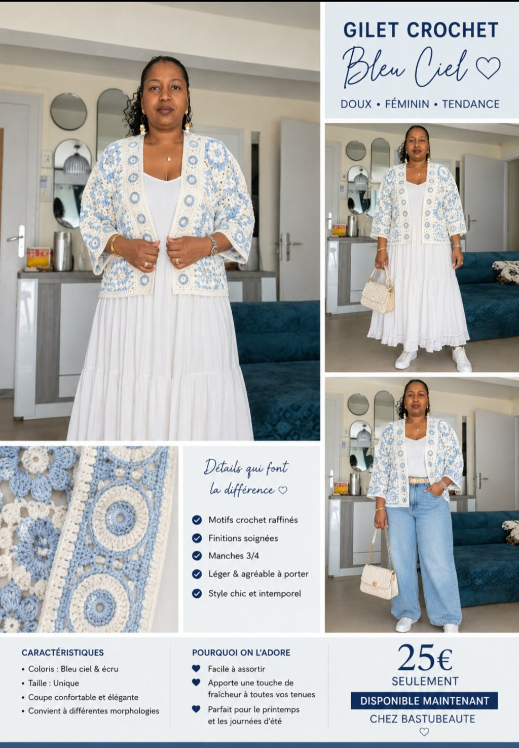 Gillet crochet
